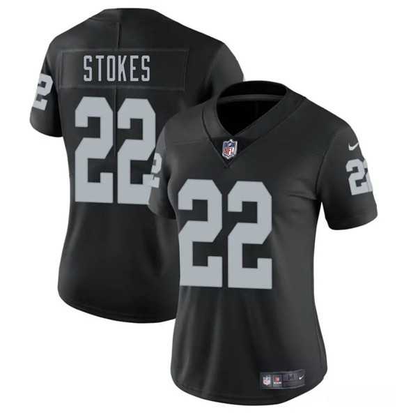 Womens Las Vegas Raiders #22 Eric Stokes Black 2025 Vapor Stitched Jersey Dzhi->las vegas raiders->NFL Jersey